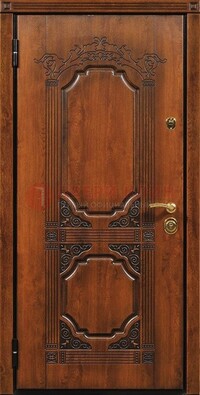 Коричневая входная дверь с виноритом ДВТ-13 в Твери