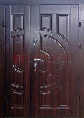 Металлическая филенчатая дверь с виноритом и МДФ Беленый дуб ДВТ-145 в Твери