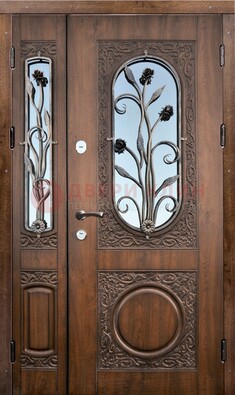 Железная дверь с виноритом и ковкой ДВТ-180 в Твери