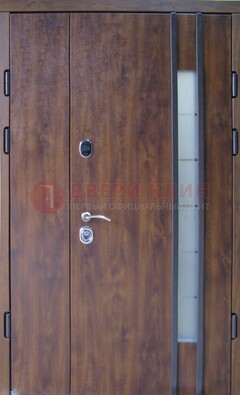 Стальная дверь с виноритом и стеклом ДВТ-187 в Твери