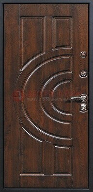 Коричневая железная дверь с виноритом ДВТ-18 в Твери