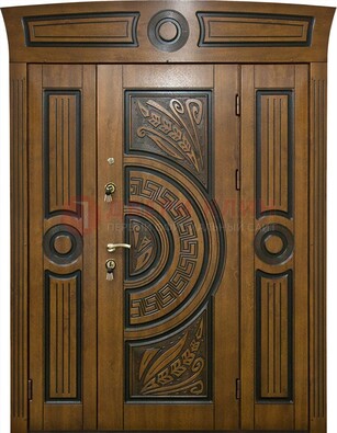 Парадная входная дверь с виноритом и узором ДВТ-194 в Твери