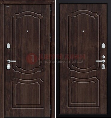 Темная входная дверь с виноритом ДВТ-2 в Рязани