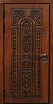 Коричневая входная дверь с виноритом ДВТ-32 в Твери