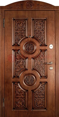 Коричневая входная дверь с виноритом ДВТ-41 в Твери