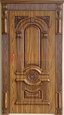 Коричневая металлическая дверь с виноритом ДВТ-61 в Лыткарино