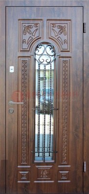 Входная стальная дверь с виноритом и светлой панелью внутри ДВТ-97 в Курске