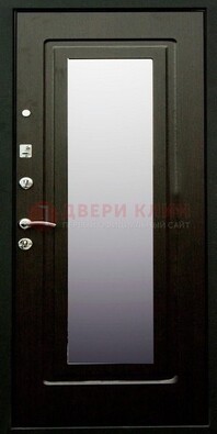 Черная металлическая дверь с зеркалом ДЗ-37 в Твери
