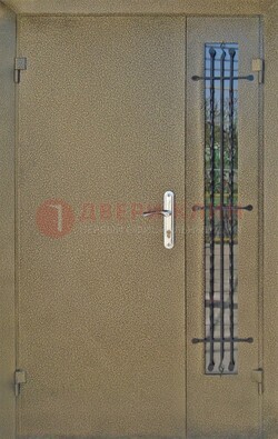 Тамбурная дверь Порошок со стеклом и ковкой ПЛ-20 в Твери
